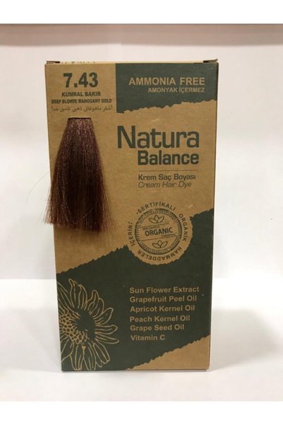 NATURABALANCE Krem Saç Boyası 7.43(kumral Bakır)