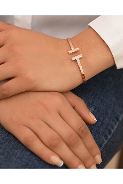 YAVUZ KUYUMCULUK Altın T Kelepçe Taşlı