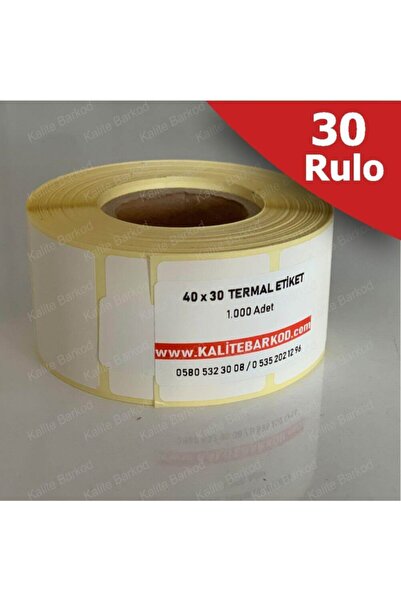 Kalite Barkod Termal Etiket  | 30 Rulo |