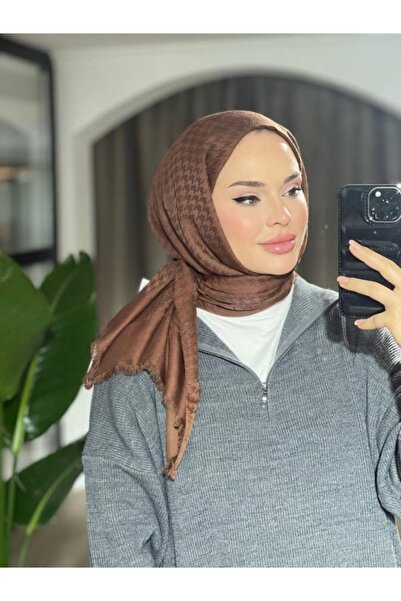 VALORSCARF Kazayağı Çikolata Kahve Kaşmir Şal