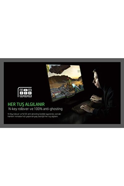 HP Pavilion 800 Türkçe Karakterli (Q TİPİ) Mekanik Oyuncu Klavye Red Switch Gaming Klavye