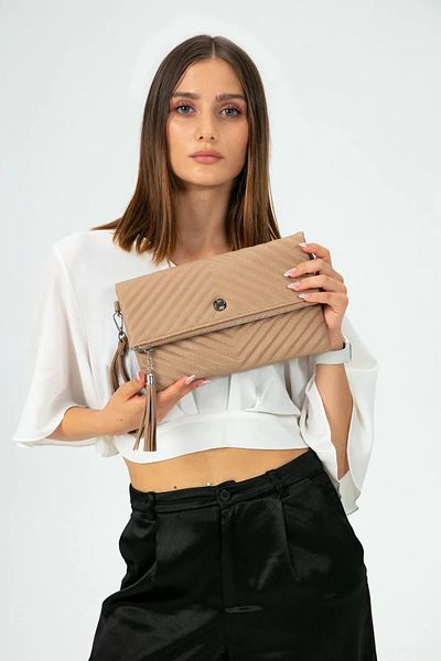 MbsBag Чанта за клъч Adın с дълга презрамка, цвят норка