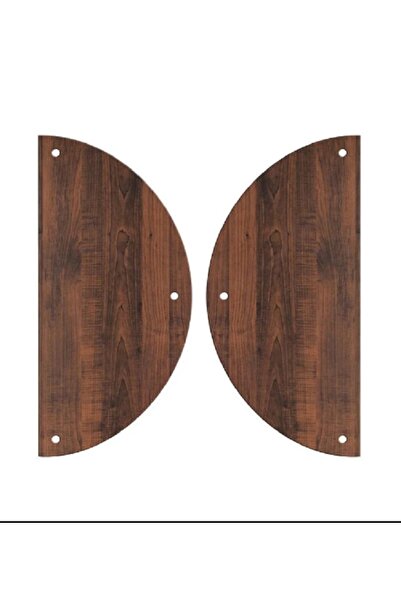 tsddekorasyon Yarım Daire Ceviz Ağacı Renkli Oda Bölücü 10 Parça / Seperatör