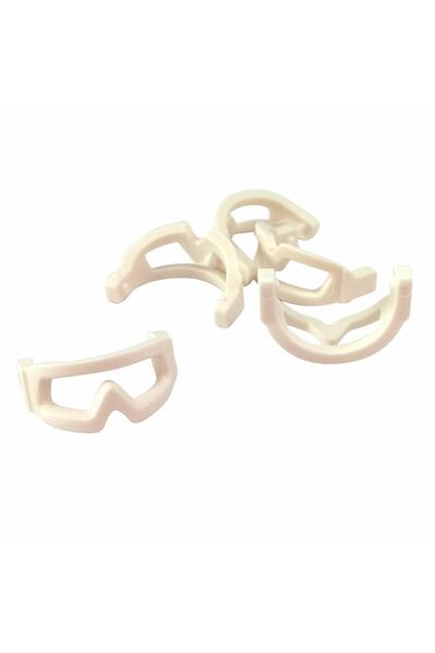 LEGO Orjinal Custom Aksesuar Minifigür Minifigure Headgear Vizör Kar Gözlüğü Beyaz Maske 2 Adet