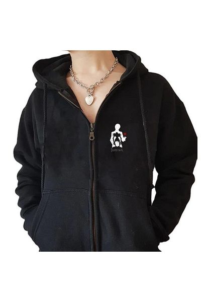 Touz Σημείωση Ζακέτα με κουκούλα Unisex με φερμουάρ μεγάλου μεγέθους