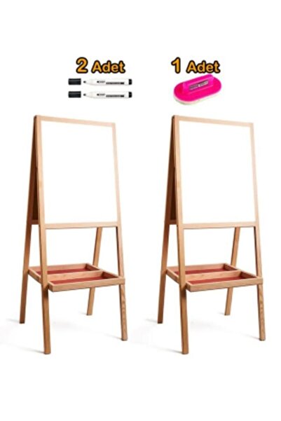 WOOD STAFF Yazı Tahtası Ahşap Çift Tarafı Beyaz