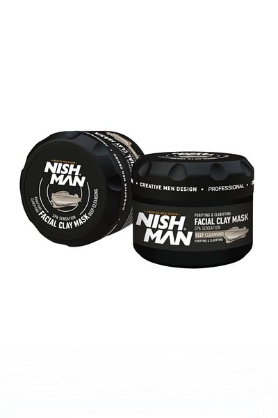 NISHMAN 450 Ml Pure Clay Detox Mask - for Facial Tone Equalization and Acne Drying