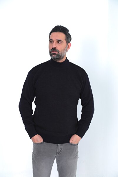 KMKkombin سترة رجالية شتوية سميكة من الأكريليك بنصف صياد السمك