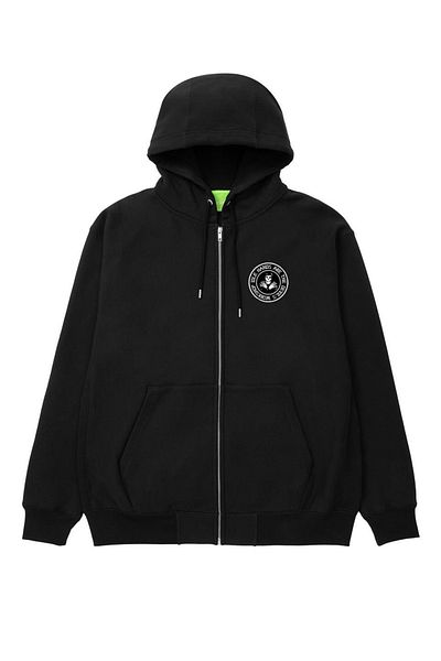 Touz Moda Dompuleri Fashion Devil Skull Printed Oversize Zippered Black Unisex Hooded Cardigan
