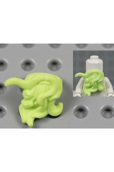LEGO Original Custom Moc Accessory Minifigure Minifigure Greenish Yellow Long Wavy Beard