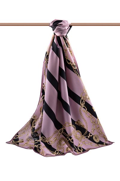 Vissona Γυναικεία Luxury Medina Silk Shawl Powder-9