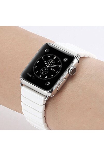 Nezih Case Apple Watch 2/3/4/5/6/7/8/se 38mm 40mm 41mm Seramik Baklalı (kadif...