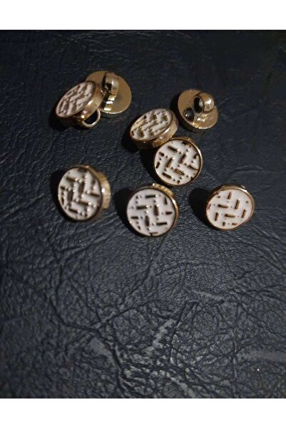 İMREN AKSESUAR Κουμπί με μεταλλική επίστρωση με σχέδιο μενταγιόν 12mm 1 Πακέτο 10 Τεμάχια