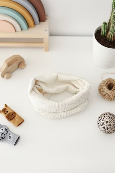 Doğan Collection Ribbed Ecru Neck Collar