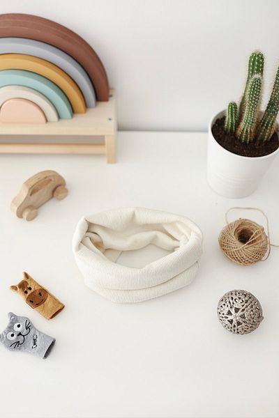 Doğan Collection Ribbed Ecru Neck Collar
