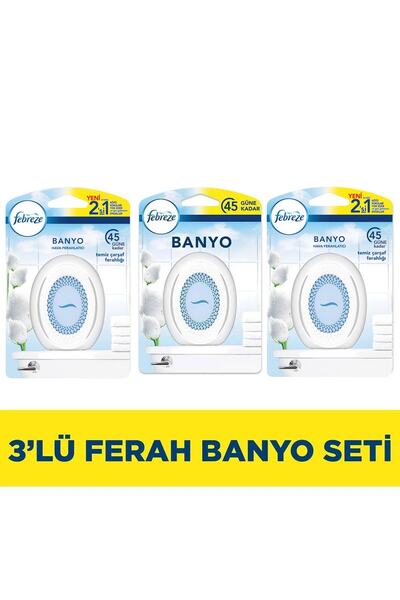 Febreze Banyo Hava Ferahlatıcı Oda Kokusu 3'lü Set