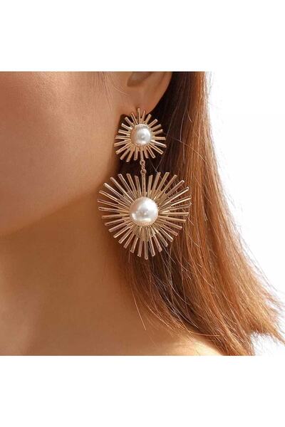 HOSBUTIK Large Size Gold Design Earrings