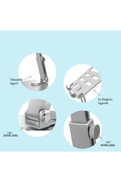 TEKNETSTORE 360 Συμβατό με όλα τα Tablet °   Περιστρεφόμενη αναδιπλούμενη ρυθμιζόμενη βάση τηλεφώνου tablet από αλουμίνιο