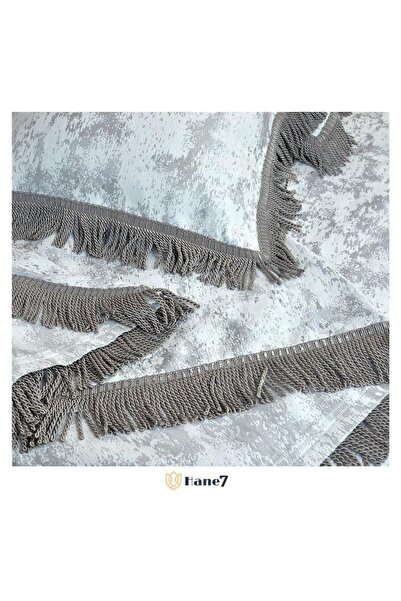 Hane7 Gray Fringed Chenille Bedspread/pike