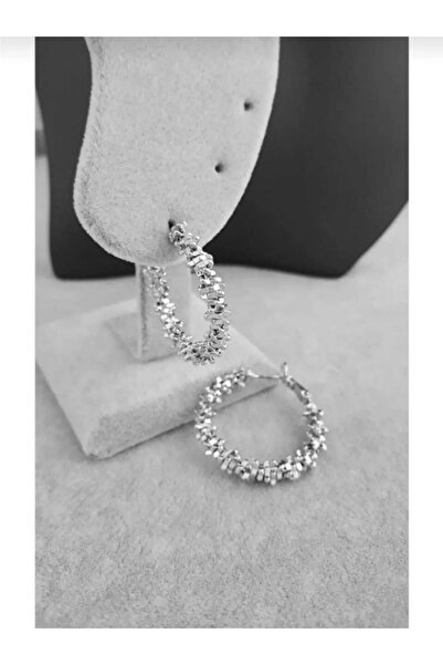 Everglow Jewelry Çelik Gümüş Halka Küpe