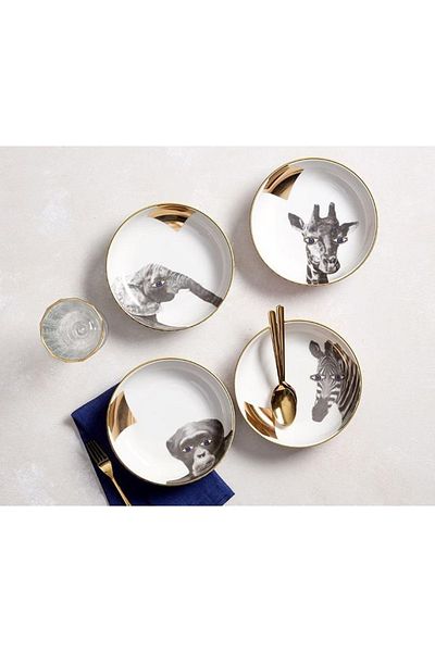 Porland Wild Life Series 4-Piece 17cm Bowl