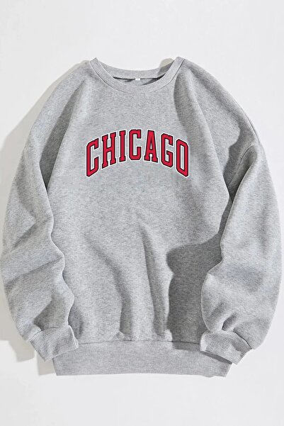 spearly Unisex majica sa štampom iz Čikaga, veće veličine