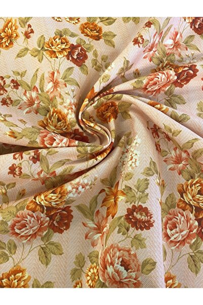 SUZANİ Klasik Gül Desenli Dijital Baskılı Kumaş Kms-1503