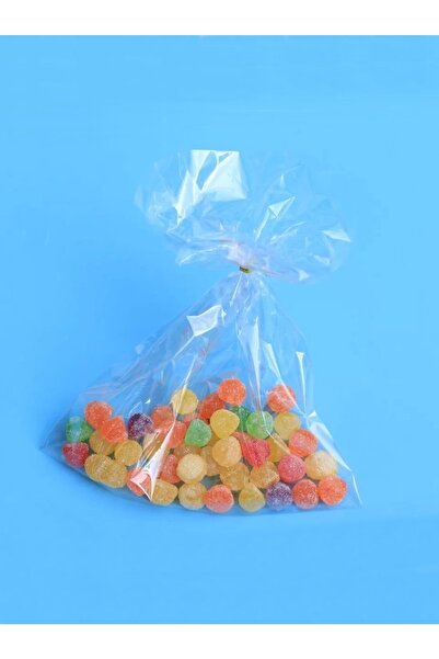 LilaHediyelikEşya 50 Adet Şeker Kurabiye Aksesuar Poşeti 10x15 Cm Parlak Jelatin Poşet Bantsız Torba 10*15