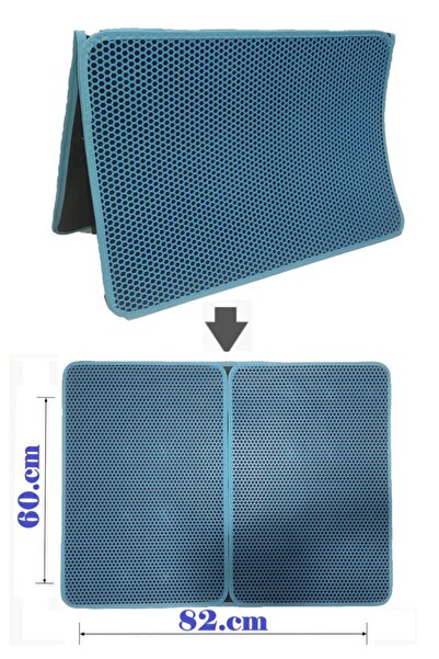 TİNEKE PETSHOP Büyük Boy Elekli Kedi Tuvalet Önü Paspası Katlanabilir 82 X 60...