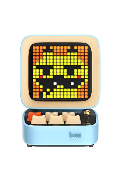 DIVOOM Ditoo-mic Mavi Karaoke Mikrofonlu Uyarlanabilir Piksel Ekranlı Bluetooth Hoparlör