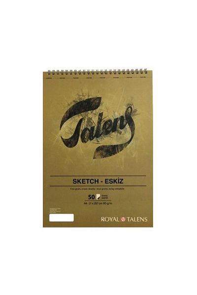 Talens Top Spiral Sketch Block A4 90gr 50 Sheets