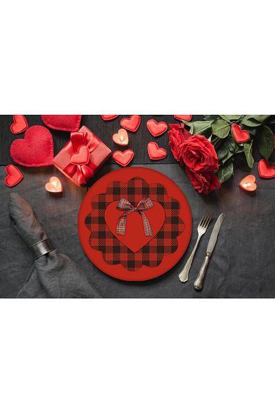 Egebella Valentine's Day Themed American Service Supla Decorative Tableware Multi-Purpose Coaster