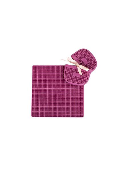 Tantitoni Silicone Cherry 3 Piece Trivet Handle Se