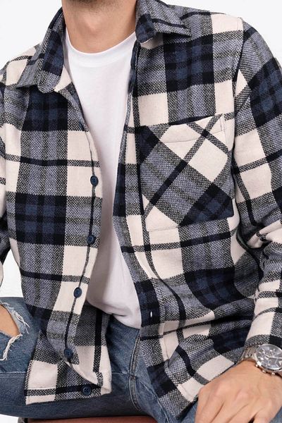 Etikmen Shirt - Navy blue - Oversize