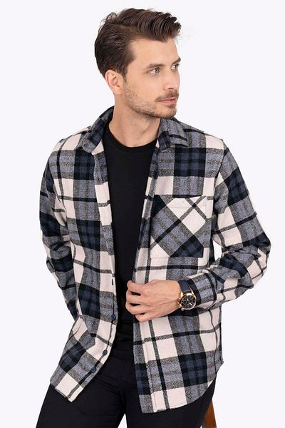 Etikmen Shirt - Navy blue - Oversize