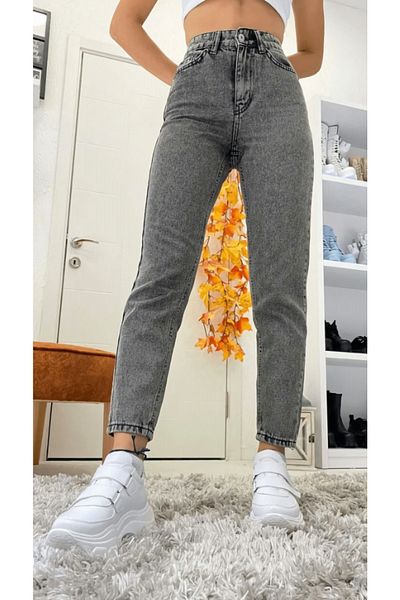 LİMABEL Ψηλόμεσο καπνιστό τζιν Lycra Strechy