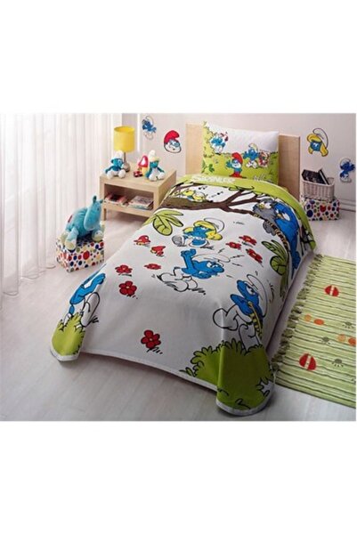 Kristal Crown Smurfs Single Pique Set Smurfs Forest