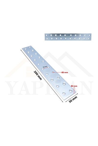 Yapıkan 2 Ad Düz Birleştirme Demiri 2x30x200mm- Uzun Düz Gönye Köşebent- Mobi...