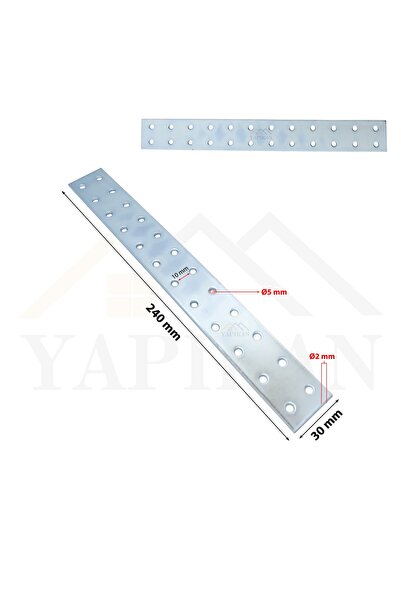 Yapıkan 2 Ad Düz Birleştirme Demiri 2x30x240mm- Uzun Düz Gönye Köşebent- Mobi...