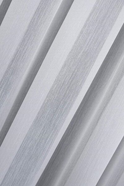 Nish Perde Keten Bambu Desen Tül Perde 1/2 Seyrek Pile