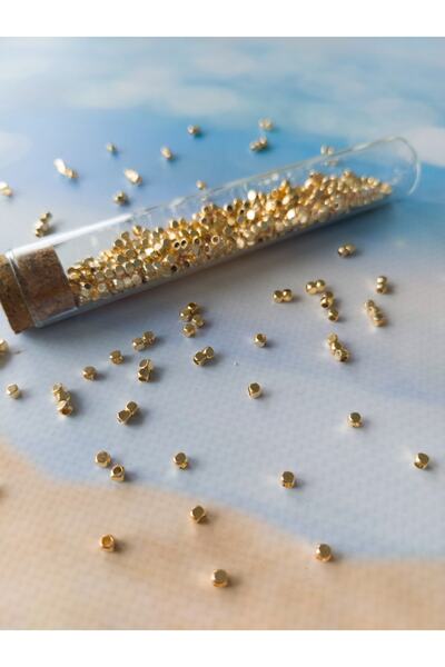 Bonanka Dispozitiv de distanțiere cu mărgele cub placate de 2,5 mm - 2,5 gram...