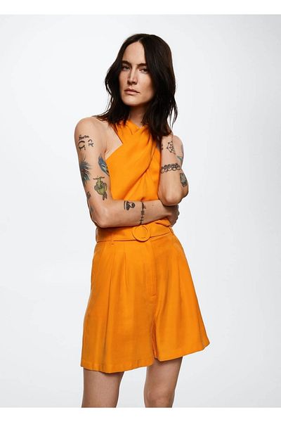 MANGO Woman Loaded Waisted Shorts