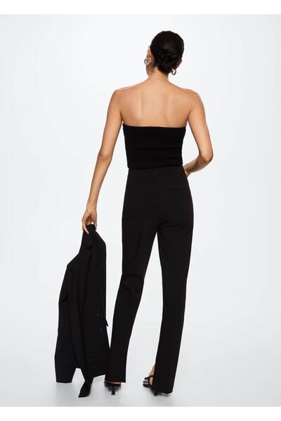 MANGO Woman Paçaları Yırtmaçlı Pantolon