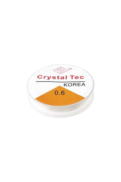Hobimos Διαφανές ελαστικό νήμα σιλικόνης 0,6 mm - Χειροποίητο αξεσουάρ κοσμήματος Ευέλικτο νήμα από καουτσούκ Tasbih