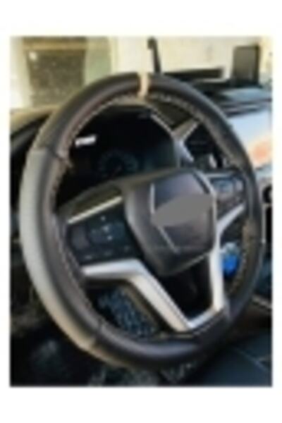 Asegaraj Isuzu D-max Dikmeli Direksiyin Kılıfı Delikli-karbon Bej Yüzüklü