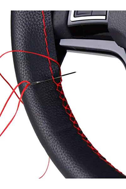 Asegaraj Fiat Fiorino Uyumlu Deri Direksiyon Kılıfı Soft Kırmızı Ipli 10.5cm ...