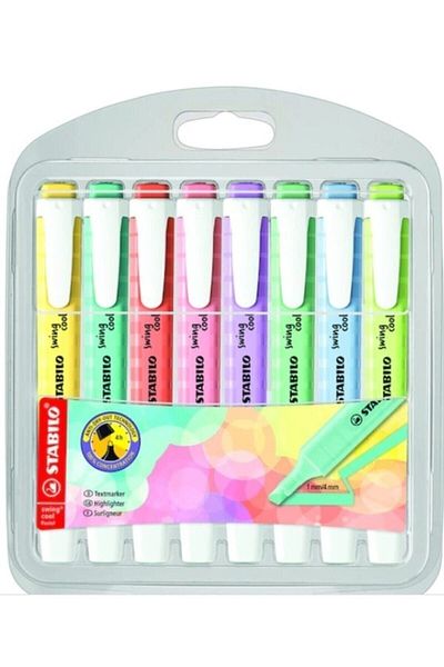 Stabilo Highlighter Swing Cool Pastel 8 Pack