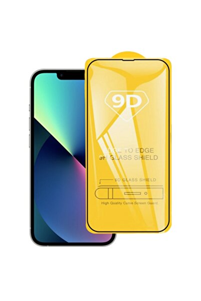 Ally Iphone 14 6.1 Full Glue-tempered Cam Ekran Koruyucu-siyah