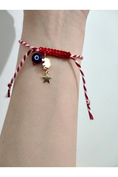 fabrikaksesuar Nazar Boncuklu,fil Ve Yıldız Figürlü Martenicka Bileklik