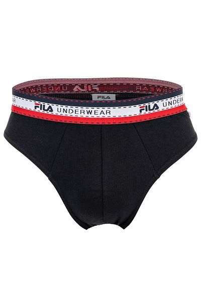 FILA Herren Slip, 4er Pack - Briefs, Logobund, Cotton Stretch, einfarbig